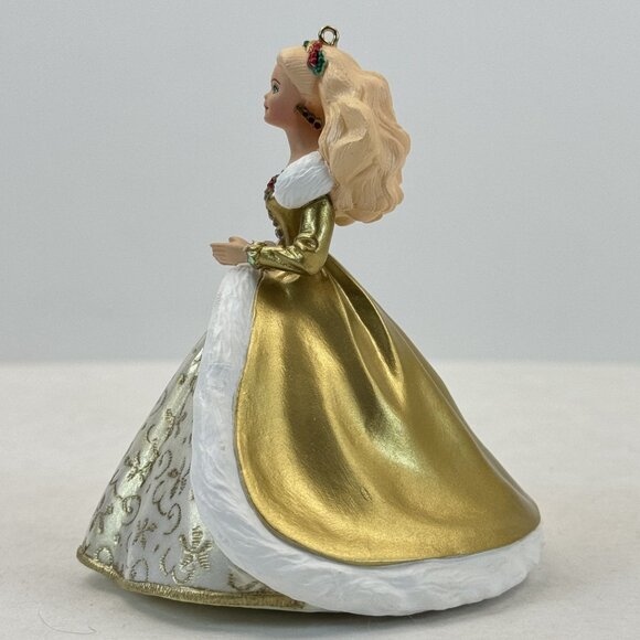 Vintage 1994 Hallmark Holiday Barbie Keepsake Ornament Second Edition Gold - Picture 4 of 16